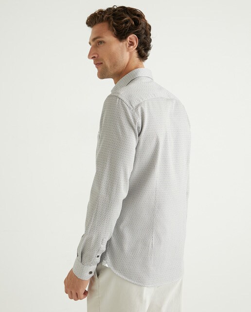 Camisa de hombre slim estampada con detalles azul · Florentino · El Corte  Inglés
