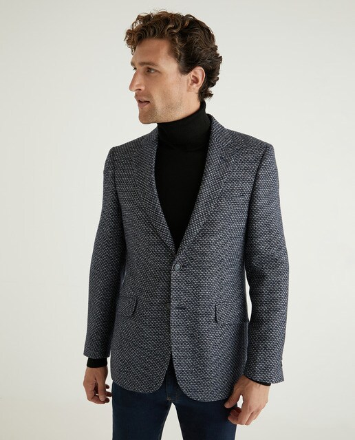 Americana de hombre regular tweed azul · Florentino · El Corte Inglés