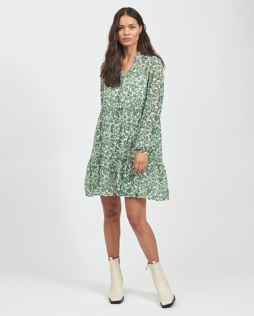 Vestido corto manga larga · Vila · El Corte Inglés