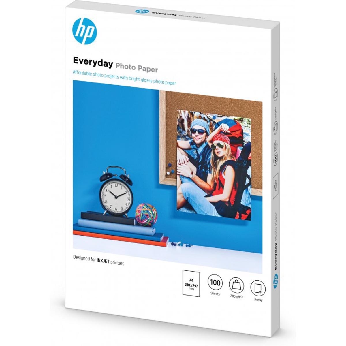 Papel Fotográfico HP Everyday Brilhante - 100 folhas, A4 , 210 x 297 mm 2