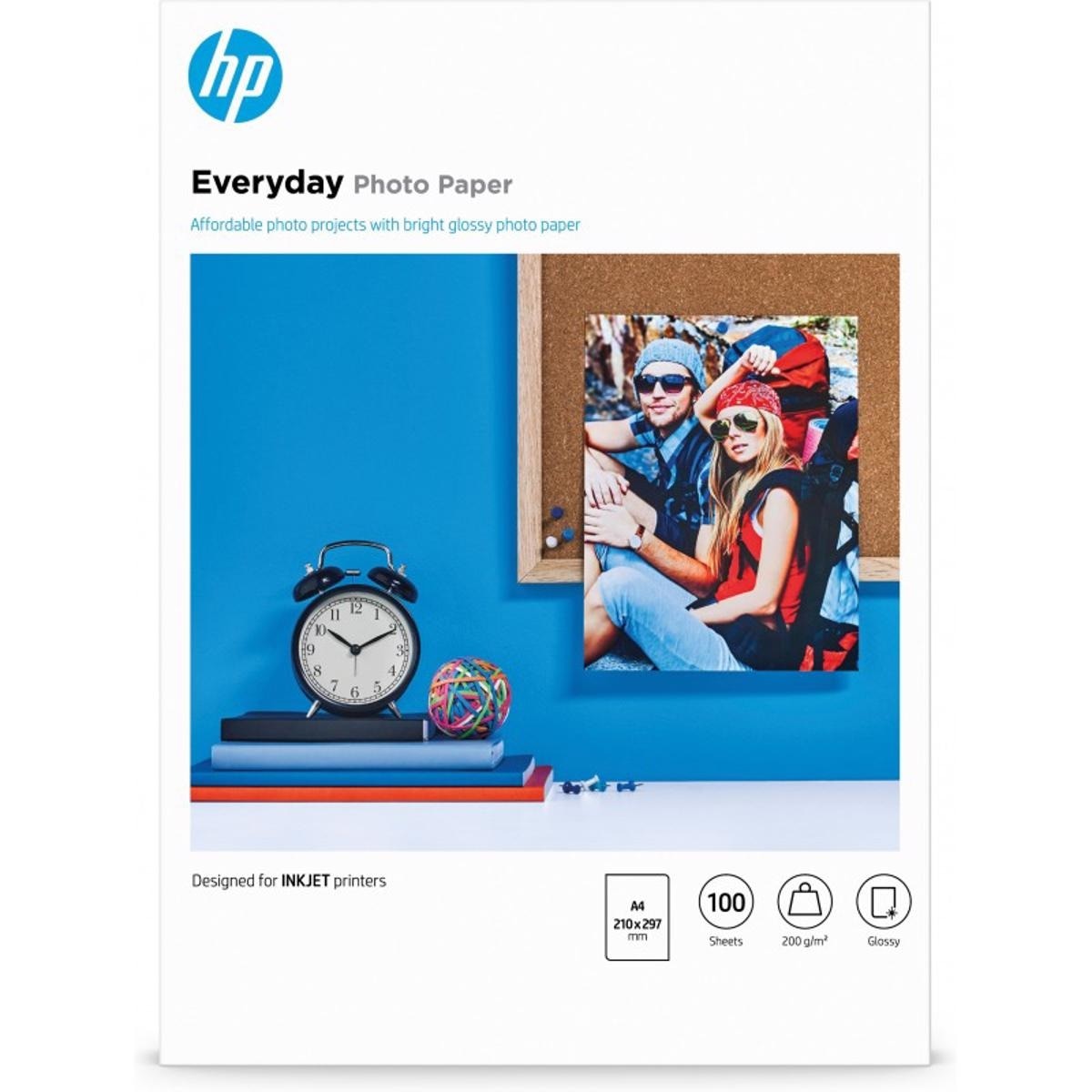 Papel Fotográfico HP Everyday Brilhante - 100 folhas, A4 , 210 x 297 mm 1