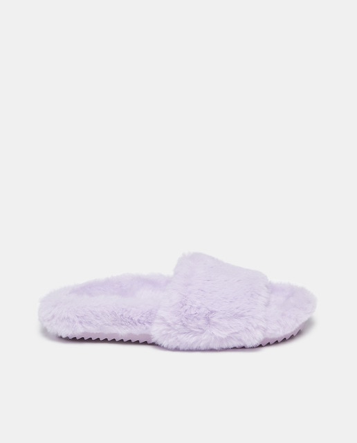 Zapatilla zueco pelo