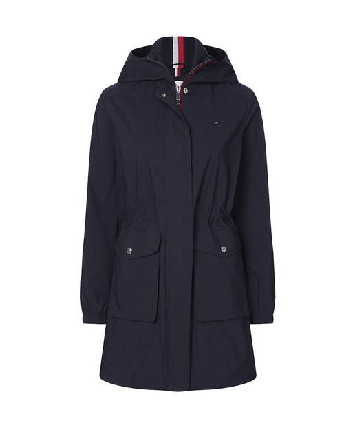 Imagen 0 de Parka de mujer fina de algodón con capucha