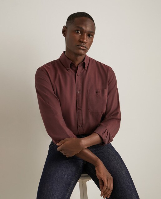 Camisa de twill Essential de hombre classic lisa · Dustin · El Corte Inglés