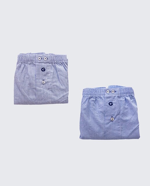 Pack dos boxers de tela de hombre azul algodón cuadros · Giulio · El Corte  Inglés