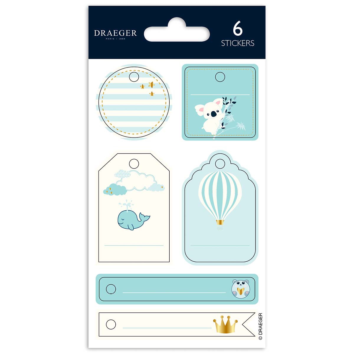 Sticker Etiquetas Infantil Azul Pastel Azul-pastel-1