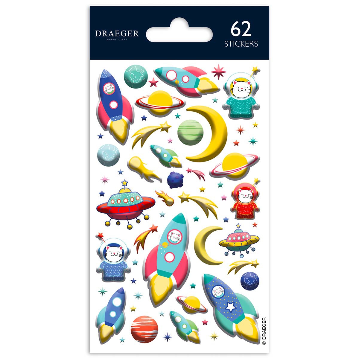 Sticker foguetes luas Multicolor Multicolor-1