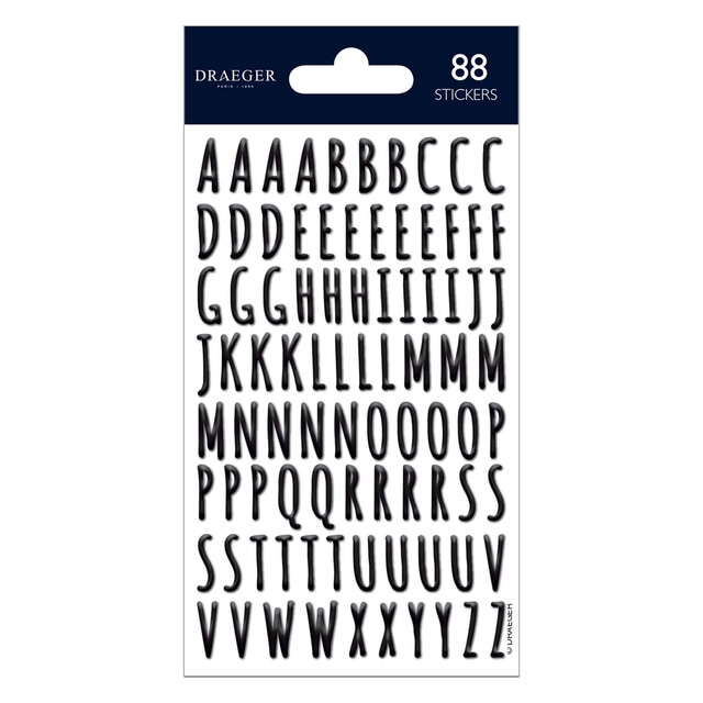 Imagen 0 de Sticker Alfabeto Negro DRAEGER