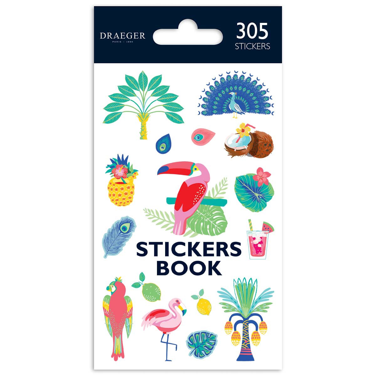 Sticker Palmeiras Aves folhas Multicolor Multicolor-1