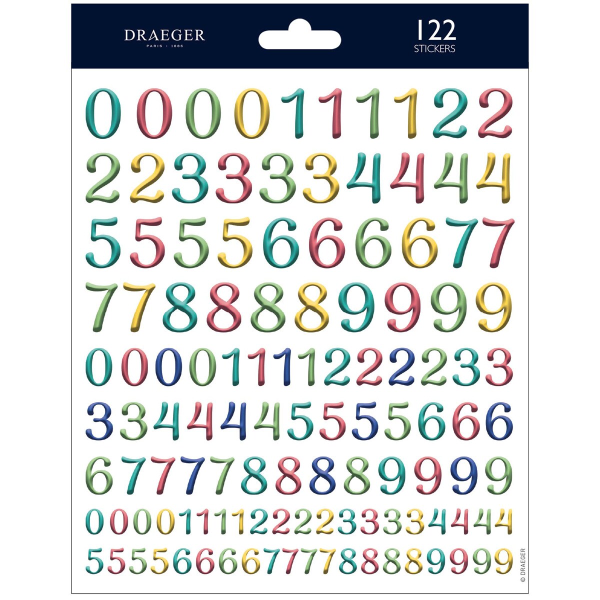 Sticker Cifras Multicolor Multicolor-1