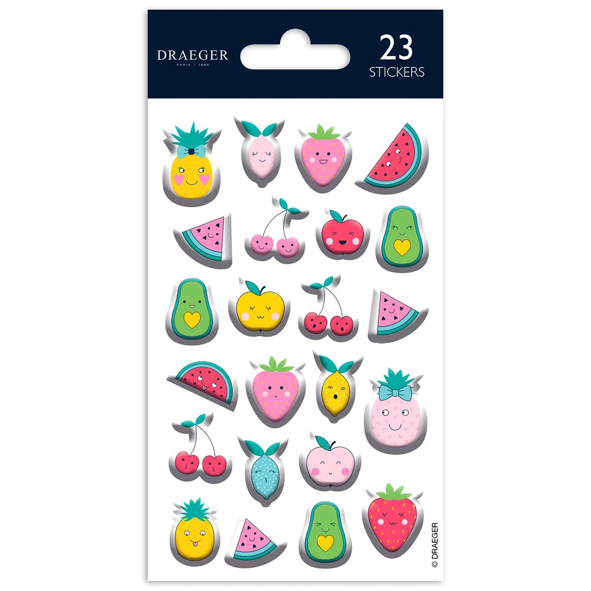 Sticker Frutas Kawai Multicolor Multicolor-1