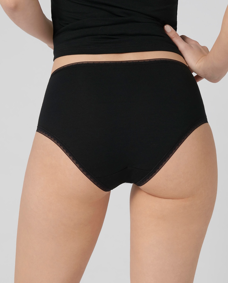 Pack de 2 cuecas clássicas com renda Preto-2