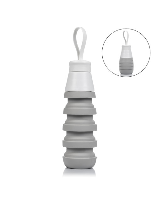 Imagen 0 de Botella deportiva plegable de silicona 250 a 500 ml