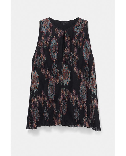 Imagen 0 de Blusa plisada sin mangas