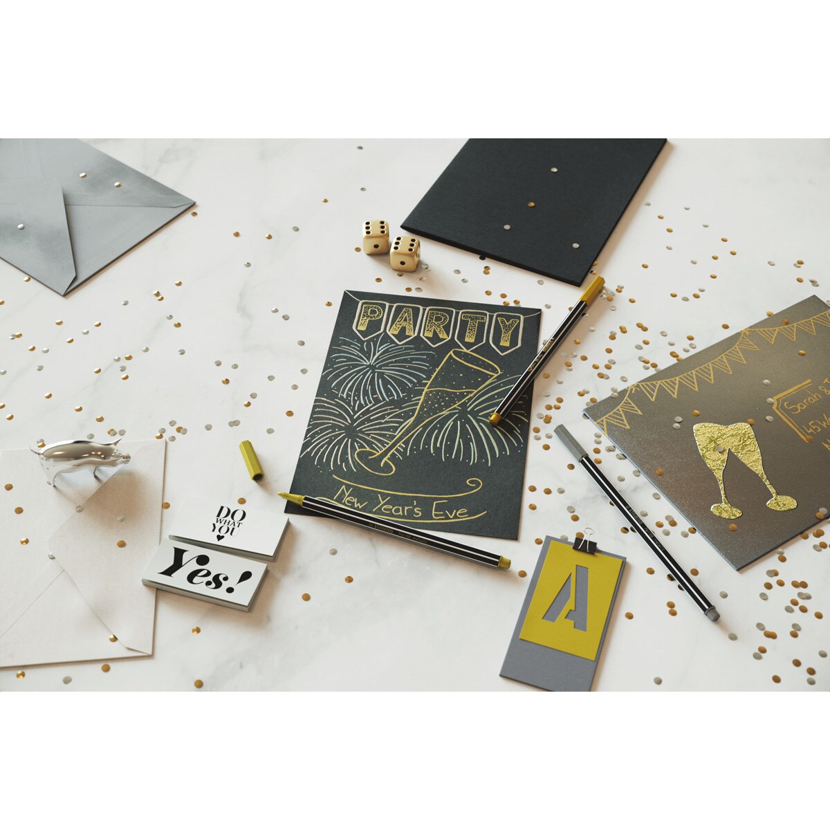 Estojo de 8 Canetas de Feltro Premium Metálico Pen 68 Metallic - Multicolor Multicolor-3