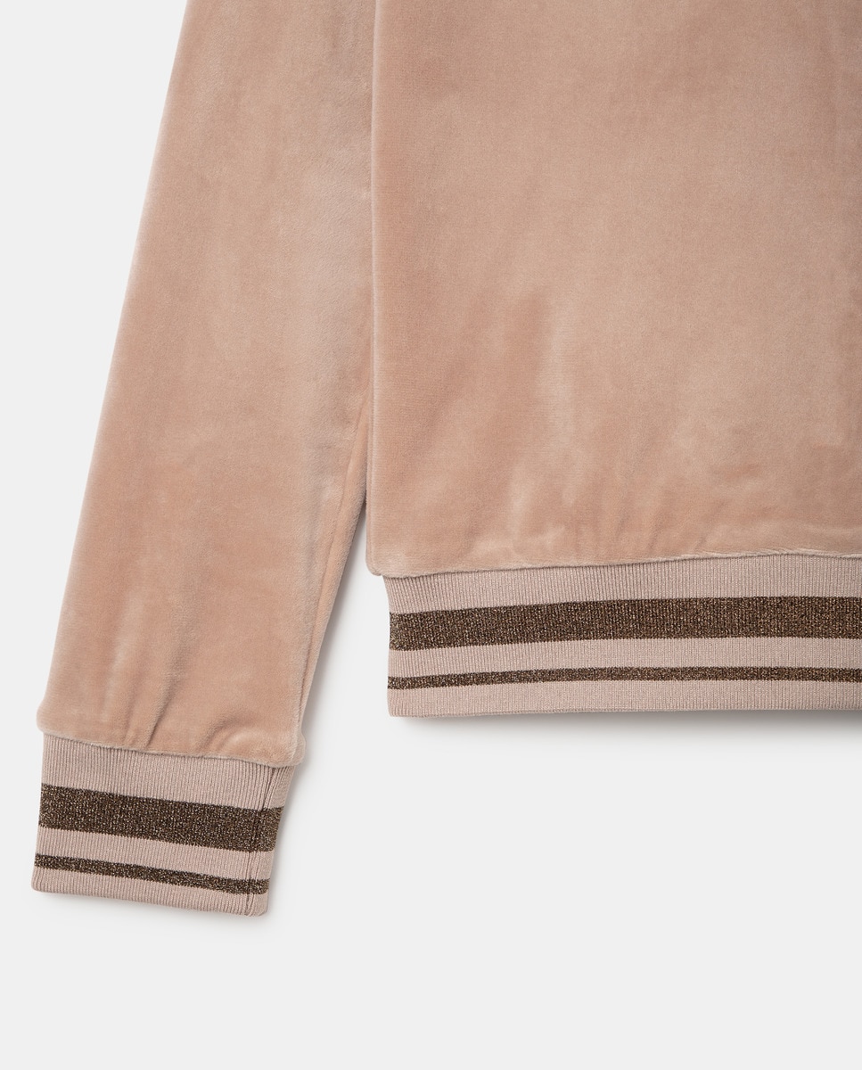 Sweatshirt cropped de veludo Belle&Rebel Cru-3