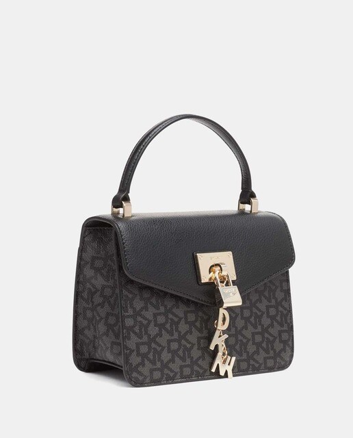 Bolso de mano mini en negro con print de logos · DKNY · El Corte Inglés
