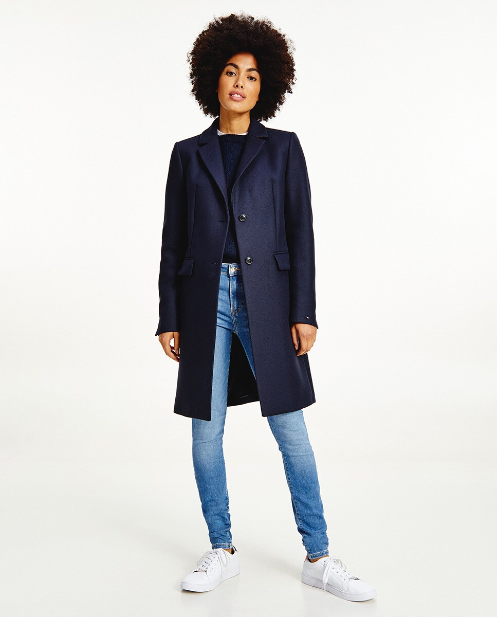 Abrigo de mujer de corte masculino con solapas · Tommy Hilfiger · El Corte  Inglés