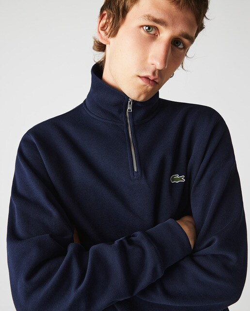 Sudadera de hombre azul con el cuello alto · Lacoste · El Corte Inglés