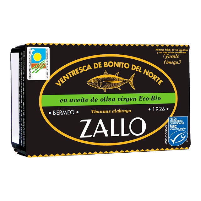 Imagen 0 de Ventresca de bonito del norte en aceite de oliva virgen Eco-Bio Zallo