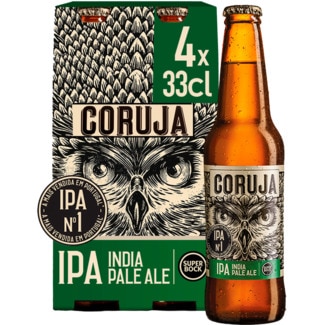 Cerveja Coruja IPA Pack 4 unidades garrafa 33 cl - Super Bock