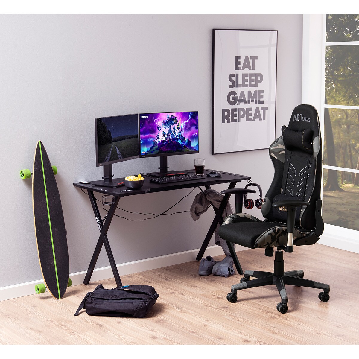 Cadeira de gaming Alpha Preto / Camuflagem-10