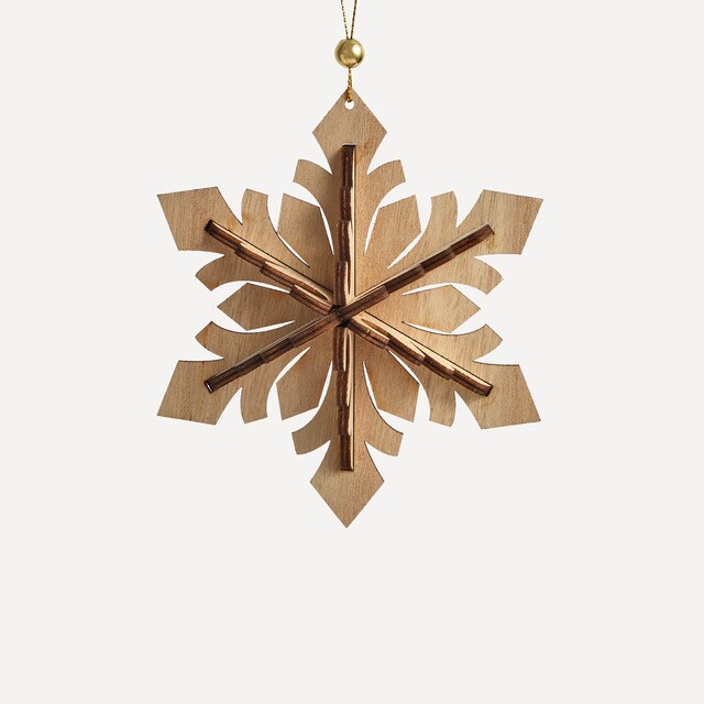 Imagen 0 de Colgante Copo de nieve de madera en 3D Navidad El Corte Inglés