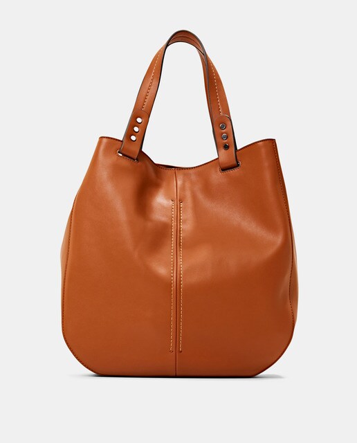 Bolso shopper en marrón con tachuelas en asa · Esprit · El Corte Inglés