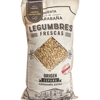lenteja castellana origen España categoría extra saco 1 kg - Huerta De Carabaña