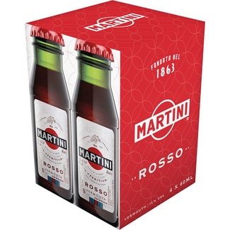 vermut rojo pack 4 x 5,5 cl envase 22 cl - Martini