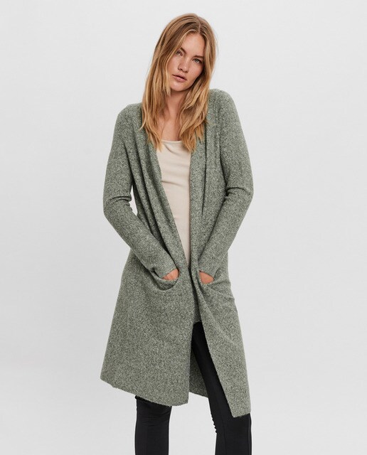 cardigan branco comprido