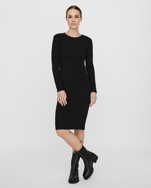 Vestido midi de mujer manga larga · Vero Moda · El Corte Inglés