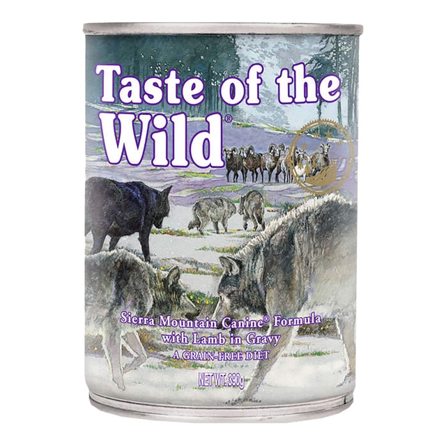 Imagen 0 de Comida húmeda para perros adultos Taste of the Wild Sierra Mountain paté cordero 390 g