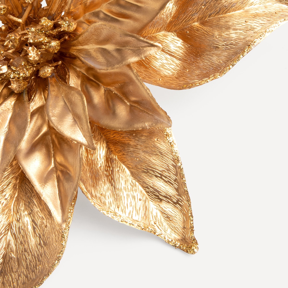 Pinza Flor de Pascua Navidad El Corte Inglés Oro-2