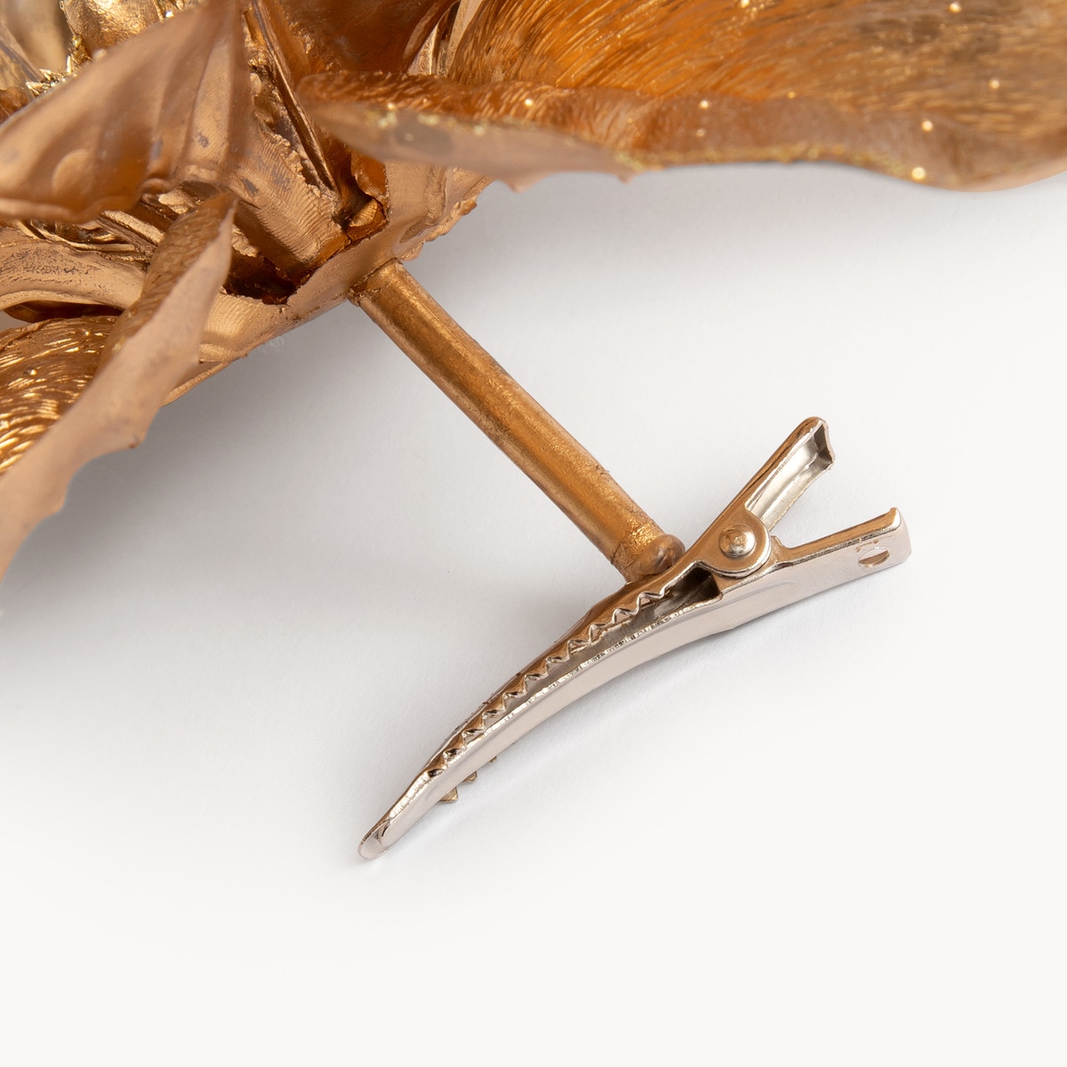 Pinza Flor de Pascua Navidad El Corte Inglés Oro-3