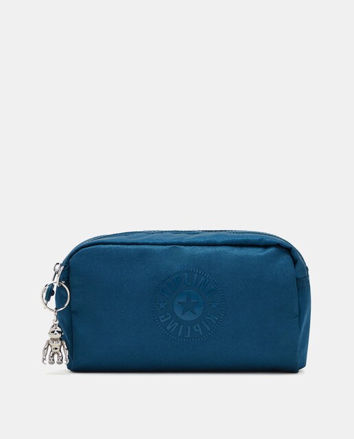 Neceser mediano en azul con cierre de cremallera · Kipling · El Corte Inglés