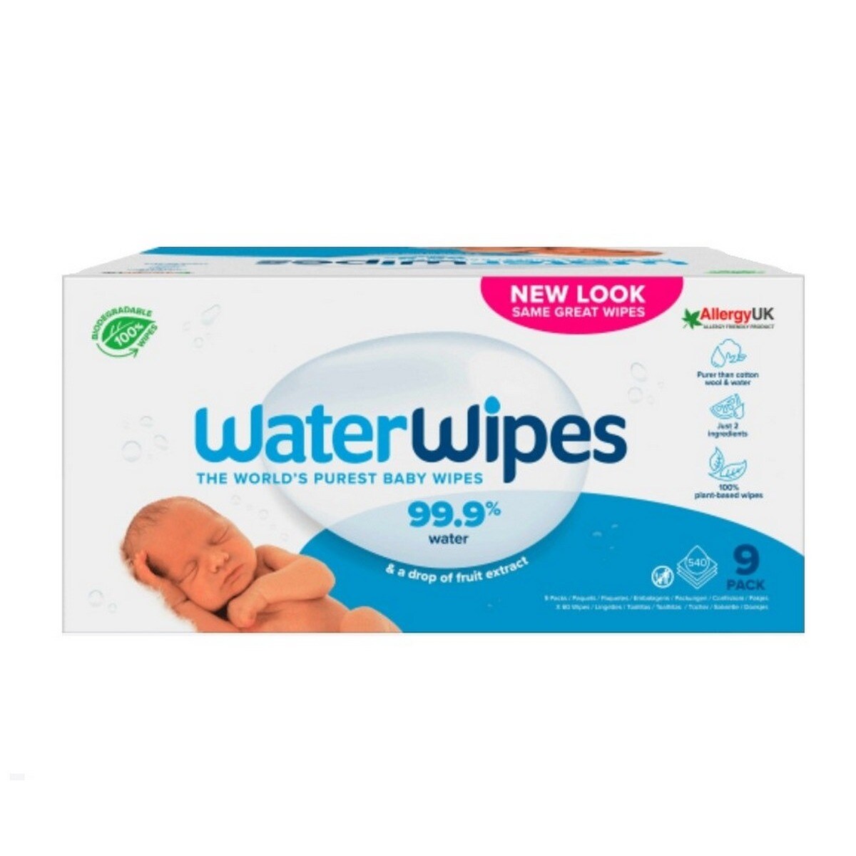 Toalhitas WaterWipes BIO - 9x60 un. 1