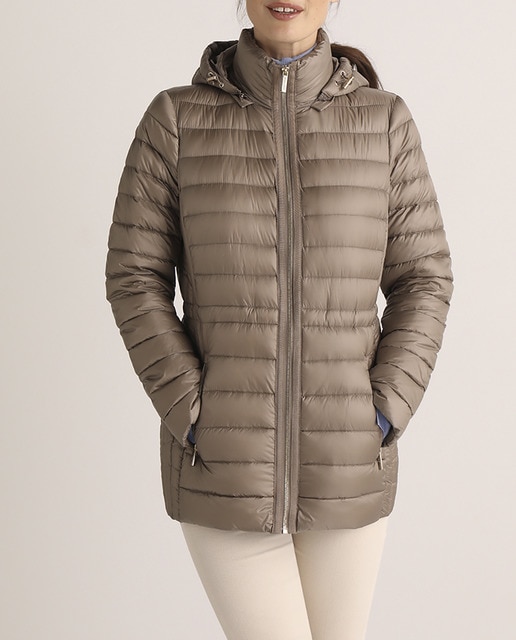 Imagen 0 de Plumífero corto de mujer con capucha