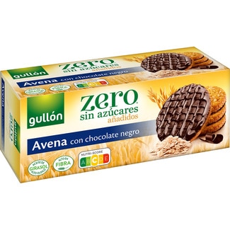 galletas de avena con chocolate negro sin azúcares añadidos paquete 275 g - Gullon Zero
