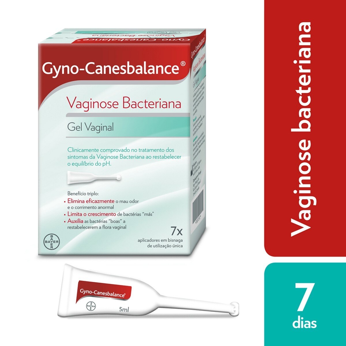 Gyno-Canesbalance® Gel Vaginal com ácido láctico e glicogénio - 7x5 ml 2