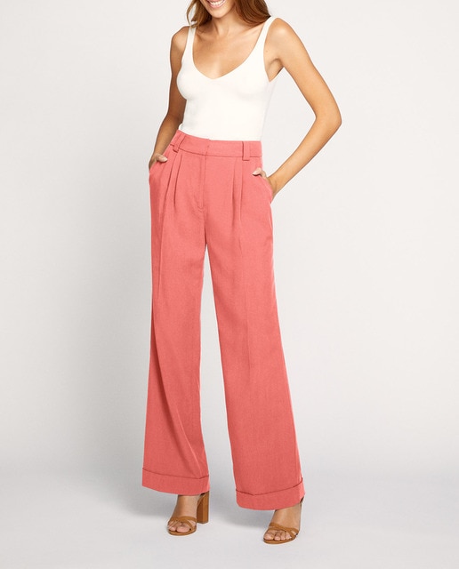 Imagen 0 de Pantalón de mujer de tiro alto y de viscosa