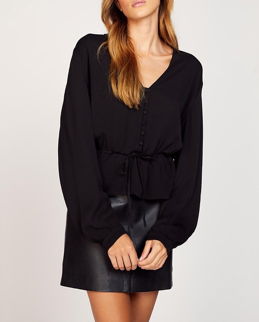 Imagen 0 de Blusa de mujer fluida con escote pico