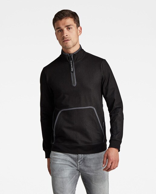 Sudadera de hombre negra con cuello alzado · G-Star Raw · El Corte Inglés