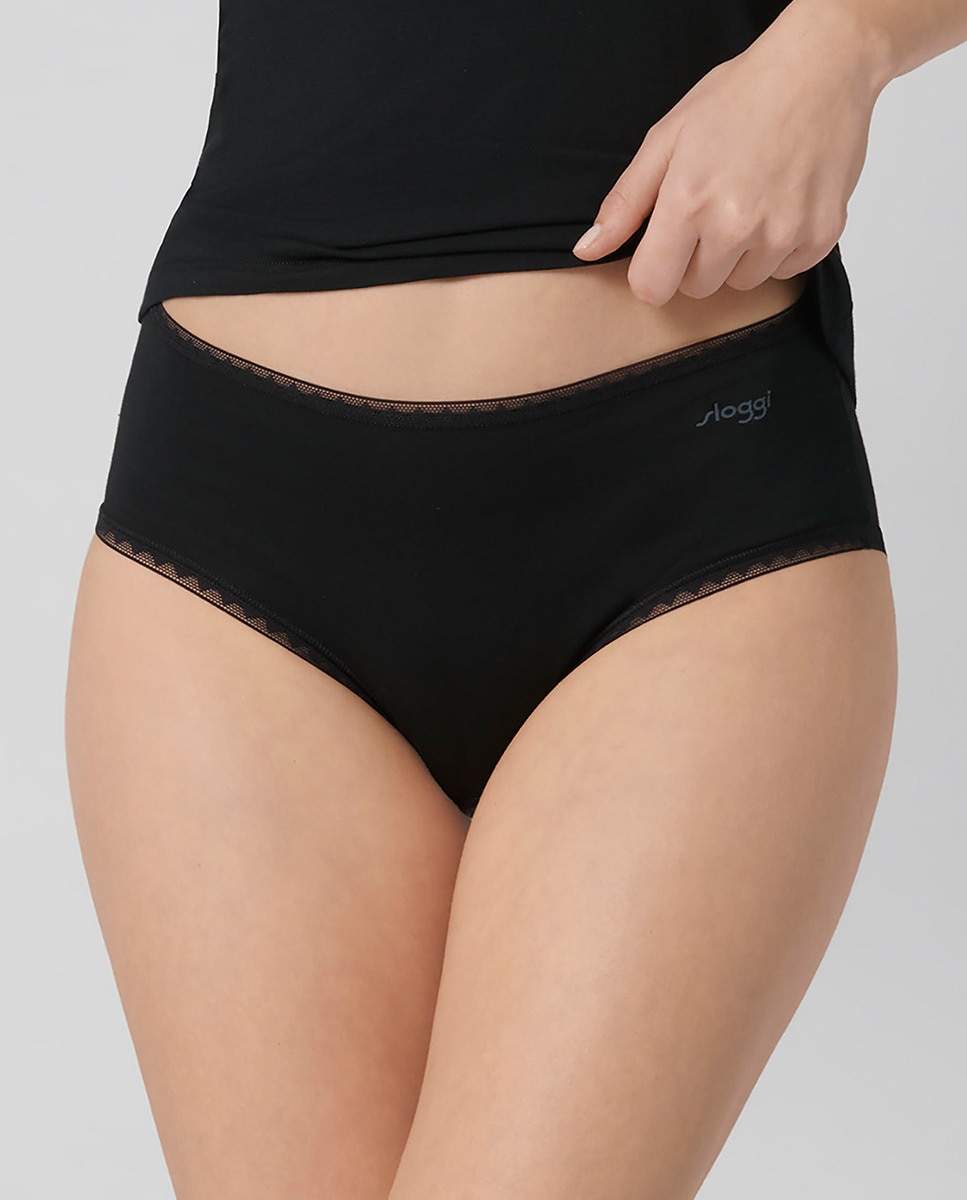 Pack de 2 cuecas clássicas com renda Preto-1