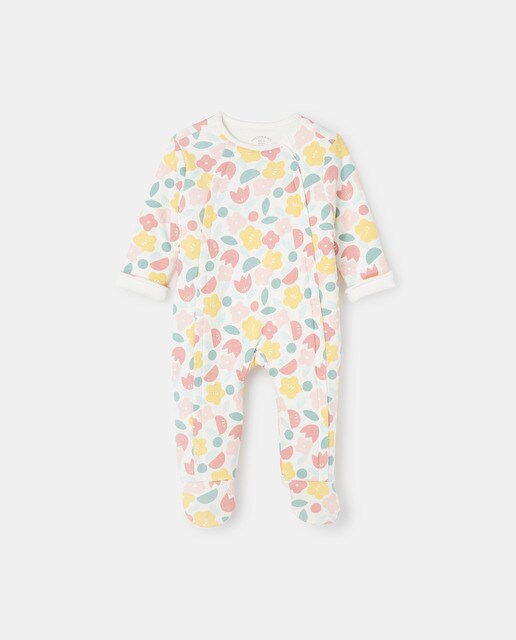 Pijama de bebé niña acolchado flores · Cotton Juice · El Corte Inglés