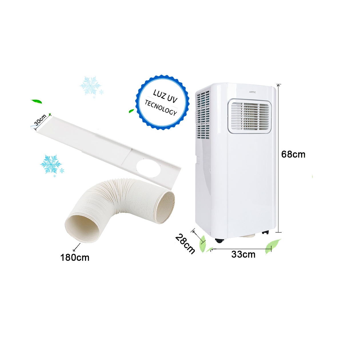Aire acondicionado portátil Fácula 1.750 frig/h - ACPS25UV Blanco-9