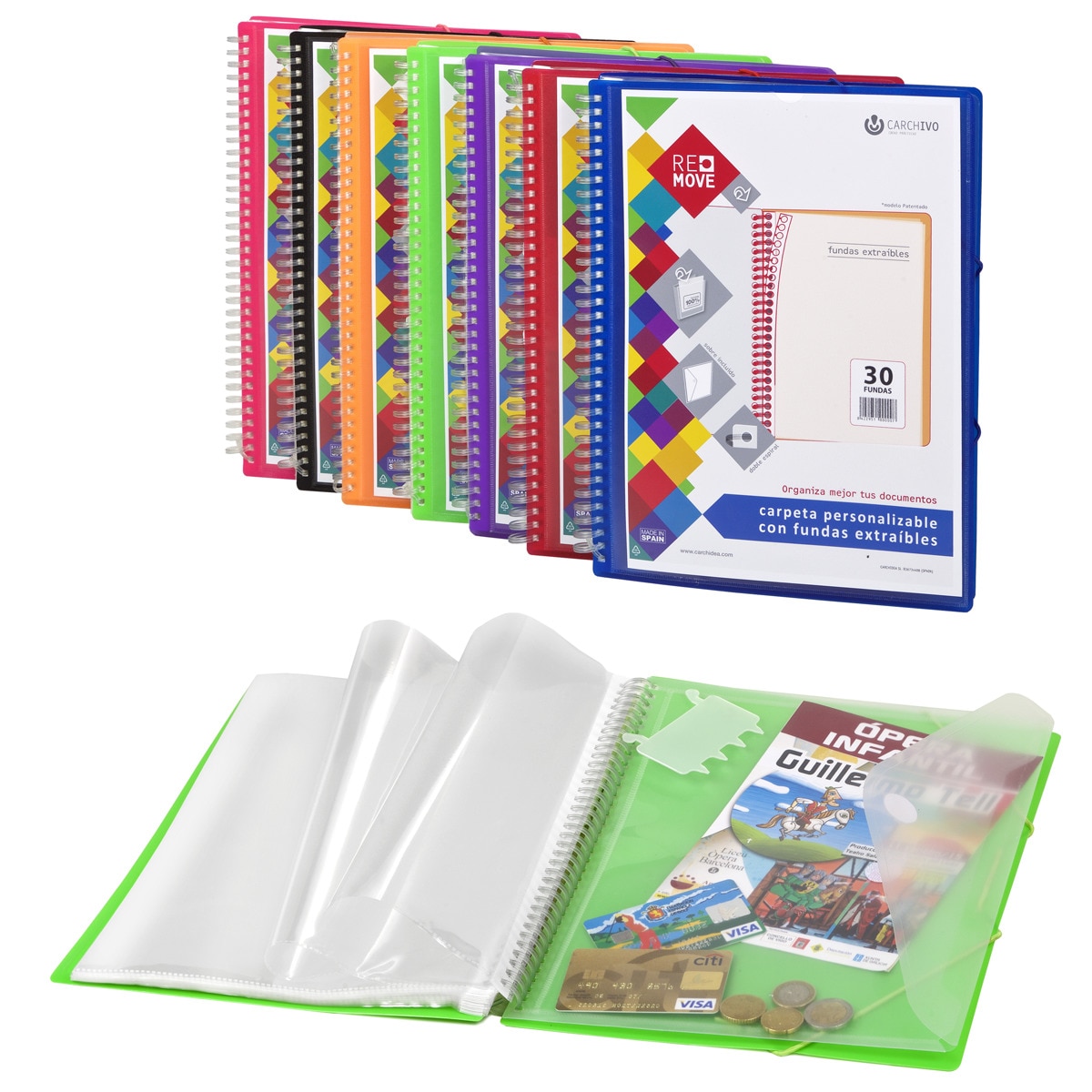 Imagem 0 de Pasta A4 com 30 Bolsas Removíveis
