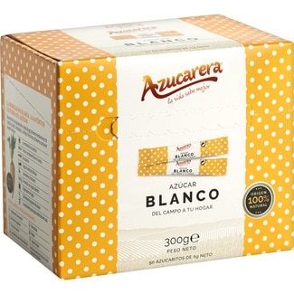 azucar blanco en azucarillos bote 300 g (50 sobres de 6 g) - Azucarera