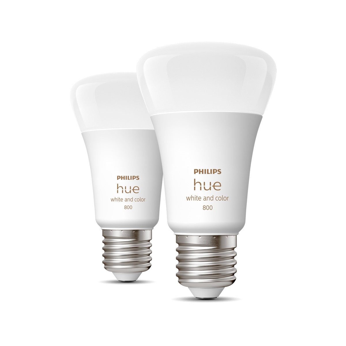 Pack 2 Bombillas Philips HUE White & Color Ambiance A60 E27 Blanco-1
