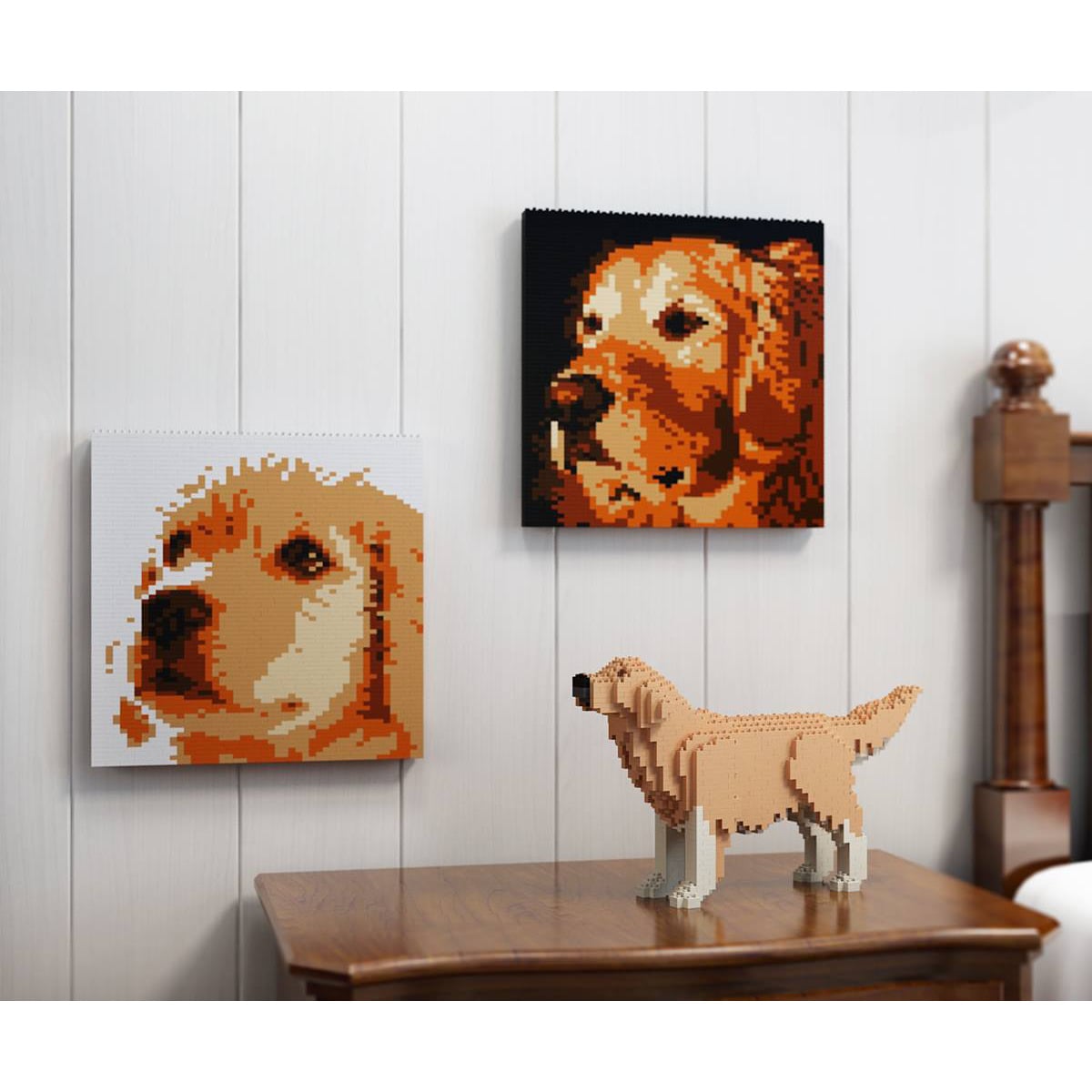 Puzzle 3D bloques de construcción Golden Retriever 5